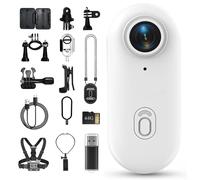 Générique POV Camera, 2025 New Body Camera - 4k Pocket Thumb Action Cam,170° Wide Angle,Wearable Video Recording, for Cycling, Diving and Outdoors Activities (White,64G)