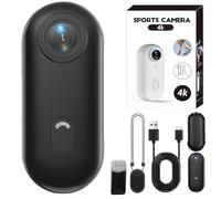 Générique POV Pro 4K, Sports Action Camera with 4k Resolution, 360° Rotation Portable Wearable Action Cam, Water Proof, Crisp Details and Vibrant Colors, for Travel (4k Black 64G,Simple)