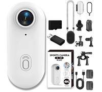 Générique POV Pro 4k Waterproof, Treks lon Pro Camera Waterproof, New Ultra Wide Angle 4k Multifunction Thumb Pocket Action Cam, Video Recording Night Vision for Cycling (White 4K High,128GB)