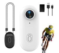 Générique Povy Pro Camera, Povy Pro 4k Uhd Wearable Action Camera, Grand Angle de 120°, Vision Nocturne et stabilisation IA pour Le Sport et Les Voyages (Blanc, Ensemble de Cartes mémoire)