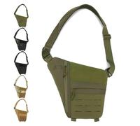 Générique Powios Crossbody Bag, Large Capacity Shoulder Crossbody Sling Bag for Men, Outdoor Waterproof for Hiking Cycling Camping (Army Green)