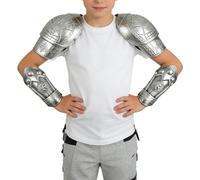 Générique PP Roman Gladiator Costume Set For Kids | Bronze Silver Breastplate Shoulder Arm Guards | Unisex Historical Role-Play Dress Up Kit | Boys Girls Party Fancy Outfit Accessory