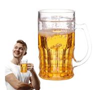 Générique Prank Beer Tub - Double Couche 420 Ml De Simulation Nouveauté Tasse De Bière, Fausse Décoration De Tasse De Consommation Pour Le Réfrigérateur Table