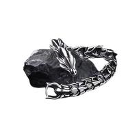 Générique Pratique Norses Dragon Warriored Manchette Matériaux en Alliage Robuste Rétro Hip Hop Accessoire De Mode pour Hommes Utilisation Quotidienne en Métal Hiphop pour Hommes