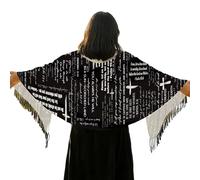 Générique Prayer Shawl - Cotton Cloth 180 Cm, Bible Wrap, Soft Breathable Accessory | Inspiring Patterns, Scripture Scarf, Spiritual Gift For Church, Worship, Bible Study, Christmas, Reflection