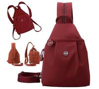 Générique Preferable/Preferablen Bag, Waterproof 2-Way Commuter Bag, Large Capacity Oxford Convertible Shoulder Bag (Red)