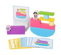 Générique Premiers Jouets en Blocs de Construction, Jeu de Blocs d'Association Sensoriels en Bois, Jouet Éducatif d'Interaction Parent Enfant pour Garçons et Filles de Maternelle