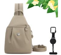 Générique Premium 3 in 1 Anti-Theft Travel Tote Bag, Waterproof 2-Way Commuter Bag, Large Capacity Convertible Backpack for Outdoors Unisex (Kahki)