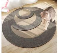 Générique Premium Cotton Rope Area Rug for Cats, Washable Round Vintage Reversible Woven Tassel Rugs, Cat Scratching Rug for Soft Durable and Stylish Home Accent