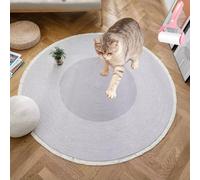 Générique Premium Cotton Rope Area Rug for Cats, Washable Round Vintage Reversible Woven Tassel Rugs, Cat Scratching Rug for Soft Durable and Stylish Home Accent