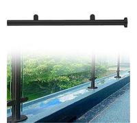 Générique Premium Glass Baluster Railing System - Round Metal Balustrades with Slots & Base, No-Punch Design in Gold, Silver, Black - Perfect for Elegant Partitions (Height 85cm)