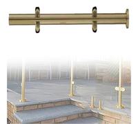 Générique Premium Glass Railing System - No-Punch Design for Indoor/Outdoor Use, Stylish Round Baluster Posts in Gold/Silver/Black, C-Corner, 90cm Height, Ideal for Modern Partitions