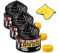 Générique Premium Tire Coating & Trim Restorer, Bring Back The Original Deep Black Shine to Rubber and Plastic, Tire Coating Paste Rapid Acting (3 Pcs)