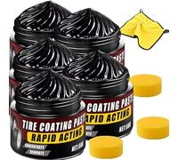 Générique Premium Tire Coating & Trim Restorer, Bring Back The Original Deep Black Shine to Rubber and Plastic, Tire Coating Paste Rapid Acting (5 Pcs)