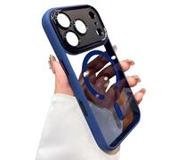 Générique Premium Transparent Protective Case for iPhone, Simple Magnetic Drop-Proof Protective Case for iPhone 17/16Pro Max (16,Blue)