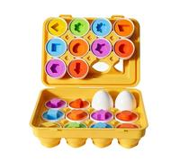 Générique Preschool Egg Sorting Toy - Matching Colour Shape Educational Fun Game, Kindergarten Learning Activity Kit | Engaging Developmental Puzzle Set for New Year Birthday Kids Boys Children