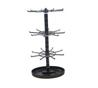 Générique Présentoir à Bijoux, Arbre à Bracelets, Support de Rangement, Organisateur de Bijoux, Structure Rotative en PP, Idéal pour Les Salons Professionnels, Noir à 3 Niveaux