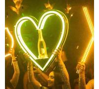 Générique Présentoir À Bouteilles De Champagne en Forme De Cœur, Présentoir Lumineux pour Bouteilles en Forme De Cœur, LED Multicolore, pour Bar, Hôtel, Boîte De Nuit Et Fêtes Privées