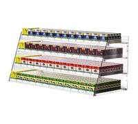 Générique Présentoir à Cigarettes à Plusieurs Niveaux, idéal pour Les commerces de détail et Les Snacks. Ce présentoir Mural en Acrylique est équipé d'un Poussoir à Cigar