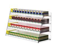 Générique Présentoir à Cigarettes en Acrylique avec Poussoir Automatique, Support trapézoïdal Mural et de comptoir pour commerces de détail et supérettes, 86 x 26,5 x 6 cm, Design Durable et élégant.