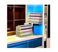 Générique Présentoir à Cigarettes en Acrylique Transparent - Plateau Poussoir trapézoïdal pour comptoir et Mur, 38 x 29 x 30 cm, Solution de Merchandising pour Cigarettes et Produits du Tabac.