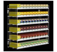 Générique Présentoir à Cigarettes en Acrylique Transparent pour la Vente au détail, Support Automatique à 6 Niveaux, Design rectangulaire, étagères durables pour Une Organisation optimale du Magasin,