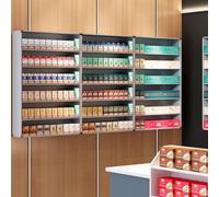 Générique Présentoir à Cigarettes en Aluminium à 7 Niveaux - Étagères de Vente au détail de Tabac, Organisateur Robuste pour Paquets individuels, idéal pour Les supérettes et Les Bureaux de Tabac.