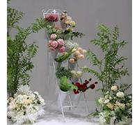 Générique Présentoir à Fleurs Moderne avec 12 seaux, Étagère à Plantes à Échelle à 6 Niveaux Porte-Bouquet de Fleurs Pliable Robuste pour Salon Jardin Fleuriste Balcon Décor Intérieur Extérieur