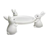 Générique Présentoir à gâteaux en forme de lapin de Pâques - Porte-bijoux en forme de lapin de Pâques | Plats de service en de pour manteau d'entrée de maison, table de chevet, bureau, fête, mariage