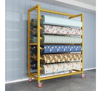 Générique Présentoir à Rouleaux de Tissu avec Barre de Suspension réglable, Robuste et Mobile, en Acier, pour Rouleaux de Vinyle, de Cuir, de Film pour vitres ou de Papier Peint.