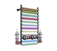 Générique Présentoir à Rouleaux de Tissu Commercial, Support de Rangement métallique à 12 Niveaux, présentoir autoportant for la Vente au détail de vêtements commerciaux(Color1,70x20x120cm)