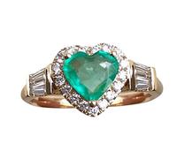 Générique Présentoir Anneau Anneaux Statement Engagement Rings For Women Anniversaire Promise Rings For Her Accessoires Bagues (Green, 6)