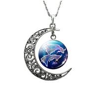 Générique Présentoir Colliers Colliers Bijoux pour Les Femmes Cadeaux Lune Girls Collier 12 pour Maman Ses Colliers et pendentifs présents Chaînes Cornaline Bijoux (Y, One Size)