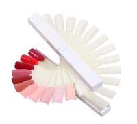 Générique Présentoir de Couleurs pour Ongles en Plastique Blanc Forme Éventail Léger et Pratique pour Usage Maison ou Bureau, Set 1 Pièce pour Manucure