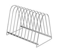 Générique Présentoir de disques, d'album de disques en acier inoxydable | Trieur de livres de fichiers de bureau polyvalent, de livre Vertical, de livre triangulaire pour salon et chambr