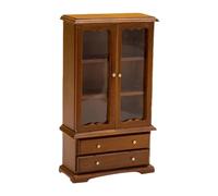 Générique Présentoir de Maison de - Organisateur à Plusieurs Niveaux Finition Noyer, Rangement de Jouets décoratifs, Petite Armoire de Collection, Mini Meubles artistiques | Étagère de Maison de e