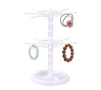 Générique Présentoir de Porte-clés - Organisateur de Bijoux Rotatif | Organisateur Rotatif de Support de Collier à 2 Niveaux pour la Collection personnelle, Support de Bijoux Rotatif