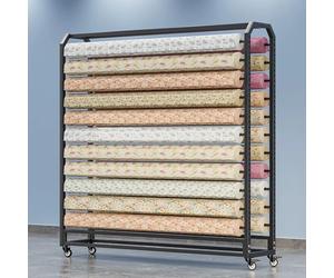 Générique Présentoir de Rangement pour Rouleaux de Tissu Grand Format, Support d'exposition Textile Commercial pour bobines de Vinyle, Barre de Suspension réglable, idéal pour Les Films adhésifs pour