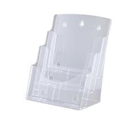 Générique Présentoir de Table Transparent En Acrylique pour Brochures, Dépliants, Magazines, Menus, Bureaux, Restaurants, Réceptions, A4 3 niveaux