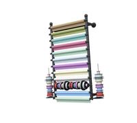 Générique Présentoir D'enveloppe De Voiture,Support Mural en Tissu À 12 Niveaux avec Supports De Plateau Amovibles,for Papier Peint(Comprend Uniquement Le Support)(Black,100x120cm)
