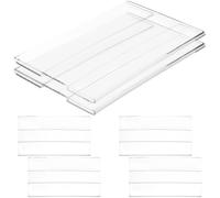 Générique Présentoir Design Polyvalent de Prix Transparent en Acrylique 6 Pièces, Étiquettes Murales Pratiques et Supermarchés et Galeries Commerciales