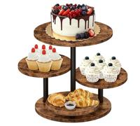 Générique Présentoir En Étages Pour Cupcakes | Présentoir à Desserts 4 Étages | Rotatif À Cupcake 360 Degrés | Pour brunch buffet maison cuisine café boulangerie fête réunion familiale restaurant hôt