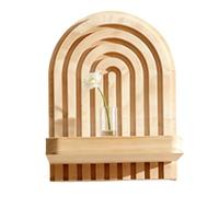 Générique Présentoir Flottant - Support De Rangement en Forme d'arc-en- | Étagère De Décoration Intérieure | Étagères Murales en Bois | pour Salon Salle De Bains Cuisine Den Se Prélasser De Méditati