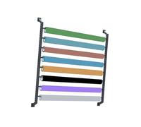 Générique Présentoir for Nuanciers De Rideaux, Étagère Métallique avec Tringle Suspension Réglable, Fixation Murale for Papier Peint(150cm for 8 Floors)