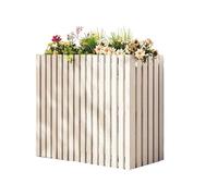 Générique Présentoir for Plantes De Balcon,Housse De Climatiseur en Bois, Clôture Décorative for Pot De Fleurs, for Unité Extérieure, Jardin, Balcon(Color3,120x60x105cm)