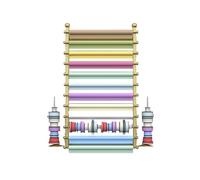 Générique Présentoir Mural for Enveloppe De Voiture, Support en Tissu À 12 Niveaux, for Nappes en Papier Peint (Comprend Uniquement Le Support)(Gold,80x120cm)