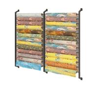 Générique Présentoir Mural for Papier Peint, Support De Rangement for Rouleaux De Tissu avec Tige Réglable, Support for 20 Rouleaux De Vinyle, for Le Rangement(Can Hang 20 Rolls)
