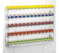 Générique Présentoir Mural pour Cigarettes - Étagère en Acrylique Transparent avec poussoirs - Vitrine pour Cigarettes (Dimensions : 74 x 10 x 26 cm) - Idéal pour l'organisation de Votre Magasin