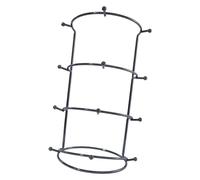 Générique Présentoir, Porte-bijoux, Stable, Polyvalent, Support Métallique pour Bandeaux, étagère de Rangement pour Vitrine, Coiffeuse, Maison, Noir à 4 Niveaux