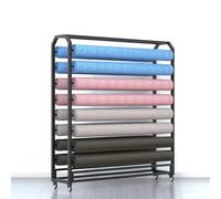 Générique Présentoir réglable pour Tissus, 16 Barres, idéal pour Rideaux, couettes et couvertures. Support métallique sur Pied, Organisateur d'échantillons de Tissus, Hauteur 160 cm.